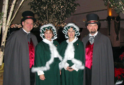 The Caroling Company costumed victorian singers in Minneapolis, Minnesota
