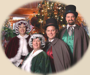 Victorian costumed Christmas carolers in Minneapolis